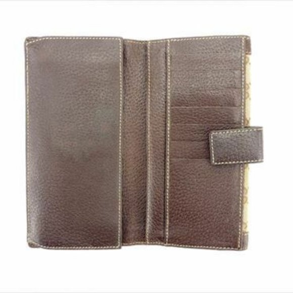 Gucci Wallet Purse G logos Brown Woman unisex Authentic Used T6321 - Picture 5 of 7